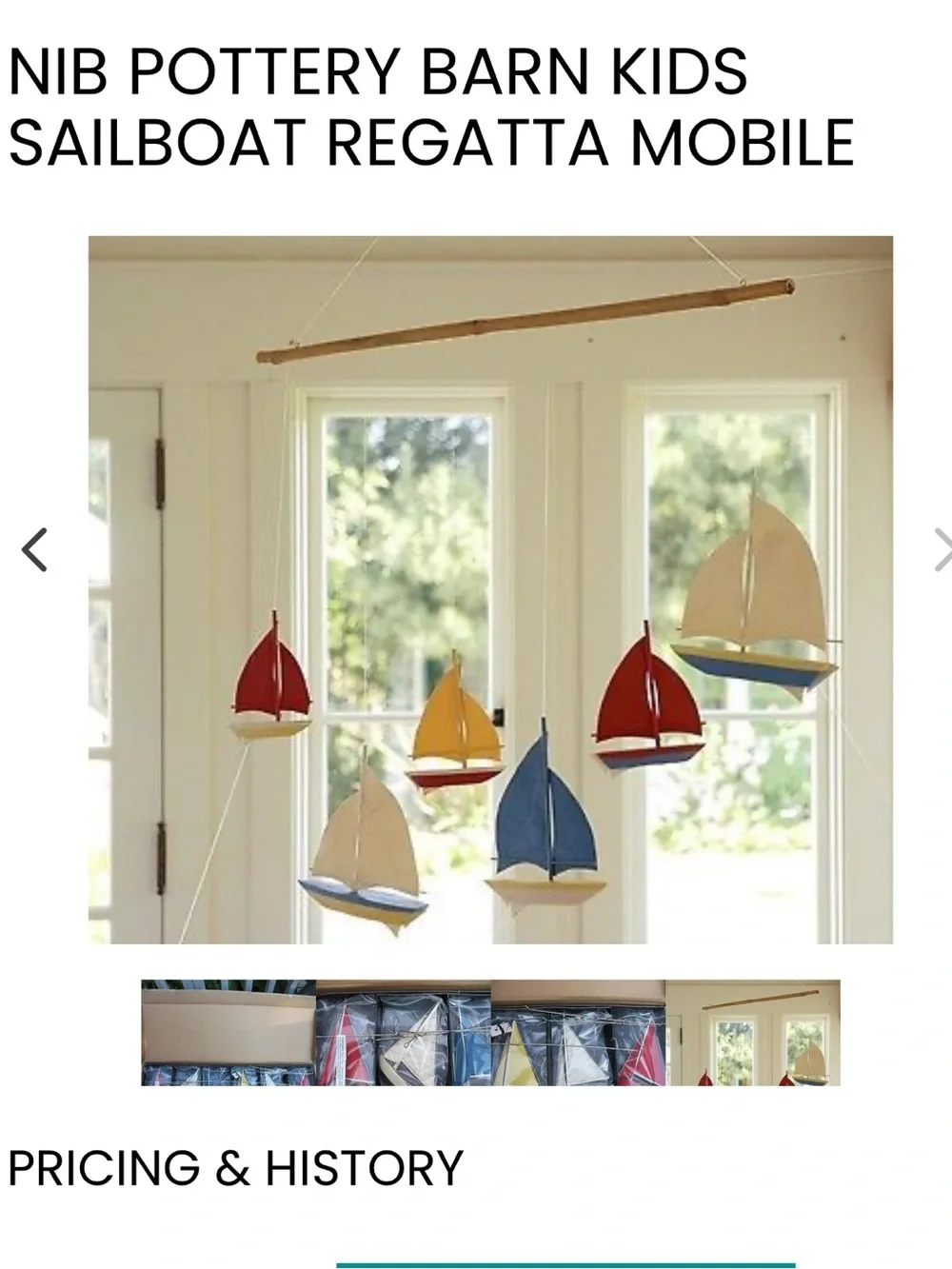 Pottery barn sailboat mobile